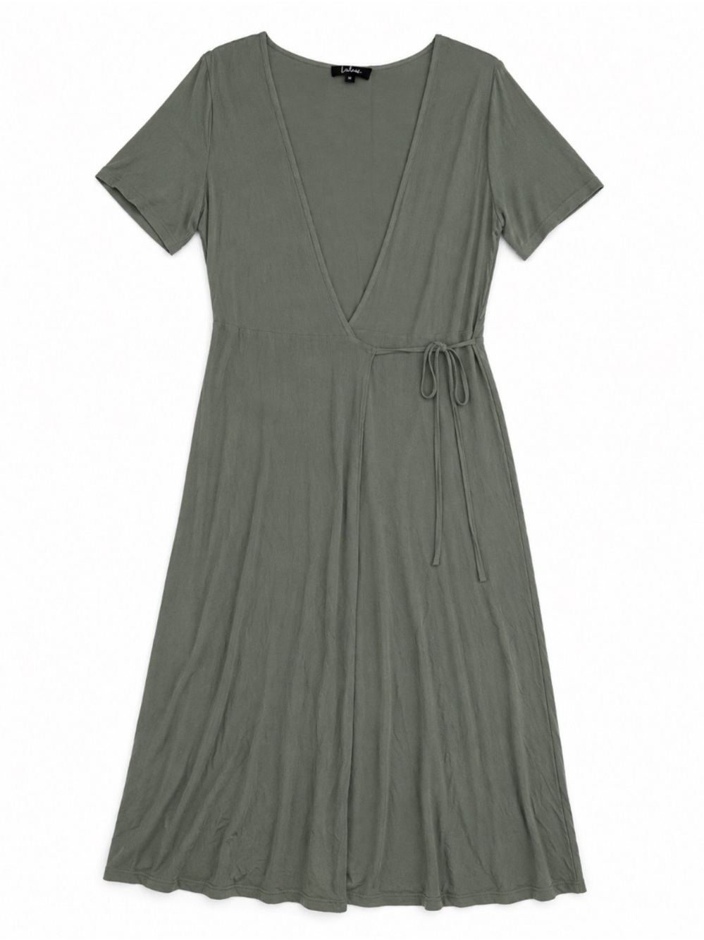 Lulu's • Olive Green • Split Sleeve • Maxi Wrap Dress • Medium